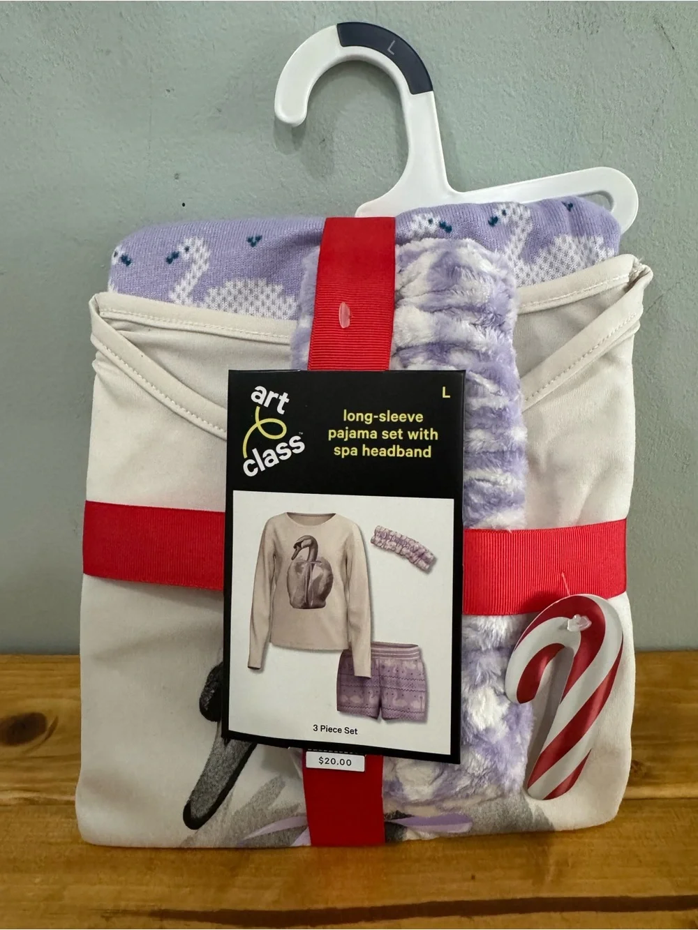 Art Class Long-Sleeve Pajama Set with Spa Headband